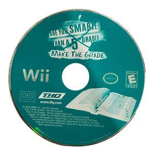 Smarter Than a 5th Grader Make the Grade (Wii) TESTED DISC ONLY Video Game